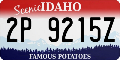 ID license plate 2P9215Z