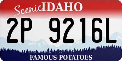ID license plate 2P9216L