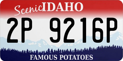 ID license plate 2P9216P