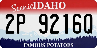 ID license plate 2P9216Q