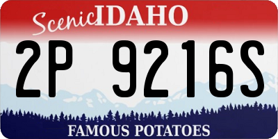 ID license plate 2P9216S