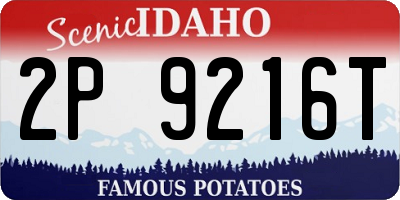 ID license plate 2P9216T