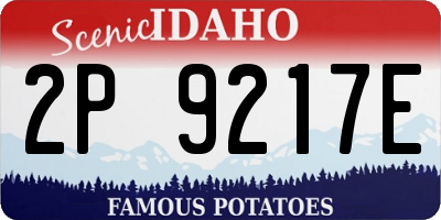 ID license plate 2P9217E