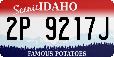 ID license plate 2P9217J