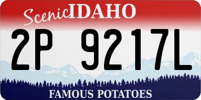 ID license plate 2P9217L