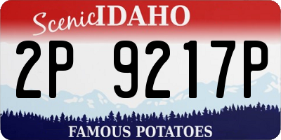 ID license plate 2P9217P