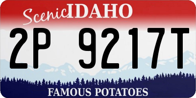ID license plate 2P9217T