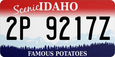 ID license plate 2P9217Z