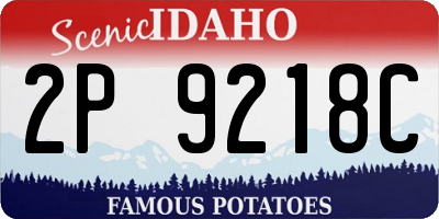 ID license plate 2P9218C