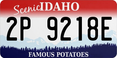 ID license plate 2P9218E