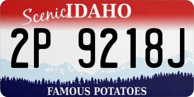 ID license plate 2P9218J