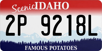 ID license plate 2P9218L