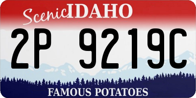 ID license plate 2P9219C