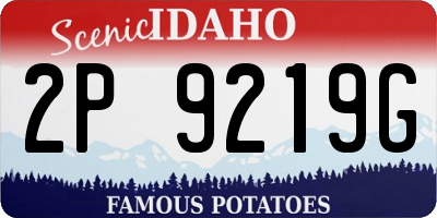 ID license plate 2P9219G