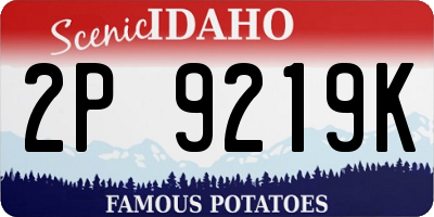 ID license plate 2P9219K
