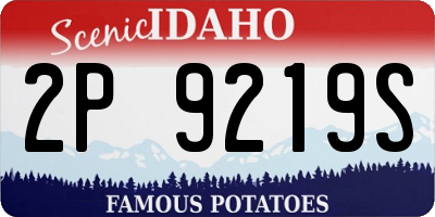 ID license plate 2P9219S