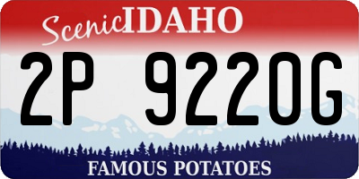 ID license plate 2P9220G