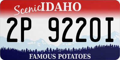 ID license plate 2P9220I
