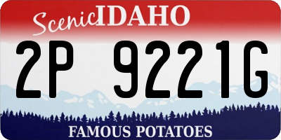 ID license plate 2P9221G