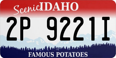 ID license plate 2P9221I