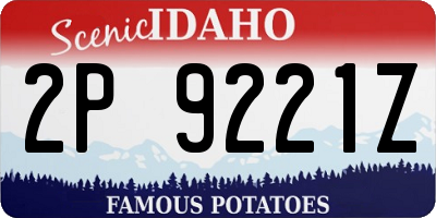ID license plate 2P9221Z