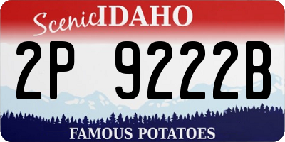 ID license plate 2P9222B