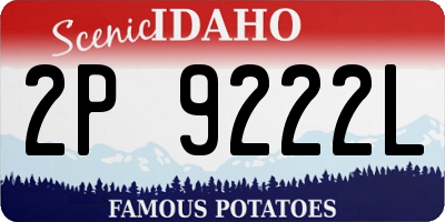 ID license plate 2P9222L
