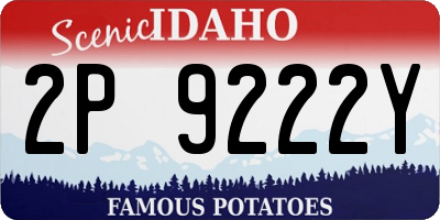 ID license plate 2P9222Y