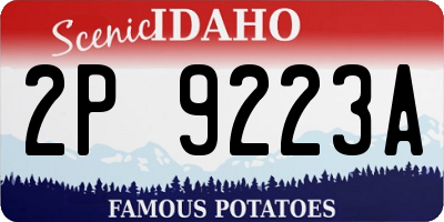 ID license plate 2P9223A