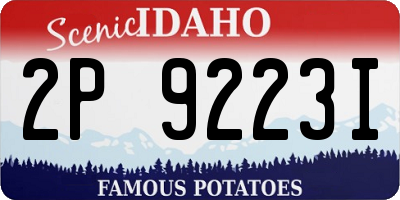 ID license plate 2P9223I