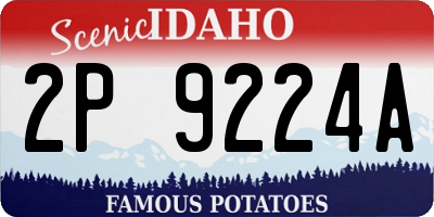 ID license plate 2P9224A