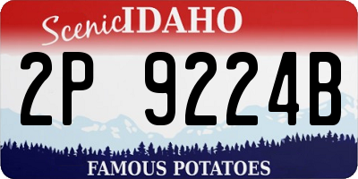ID license plate 2P9224B