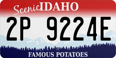 ID license plate 2P9224E