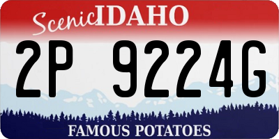 ID license plate 2P9224G