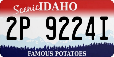 ID license plate 2P9224I