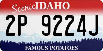 ID license plate 2P9224J