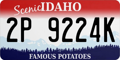 ID license plate 2P9224K