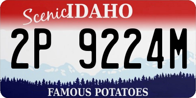 ID license plate 2P9224M