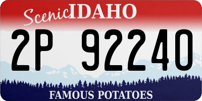 ID license plate 2P9224O