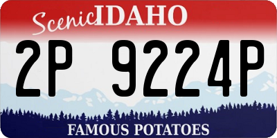 ID license plate 2P9224P