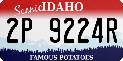ID license plate 2P9224R