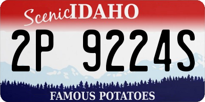 ID license plate 2P9224S