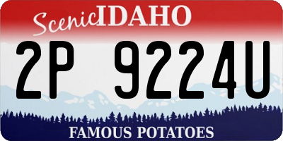 ID license plate 2P9224U