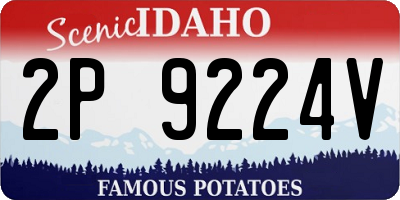 ID license plate 2P9224V