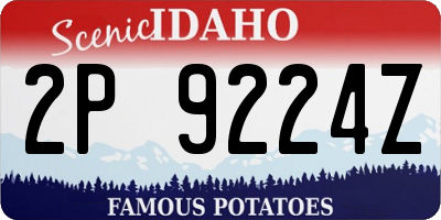 ID license plate 2P9224Z