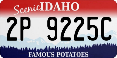 ID license plate 2P9225C