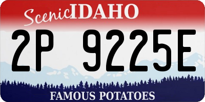 ID license plate 2P9225E