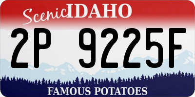 ID license plate 2P9225F