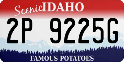ID license plate 2P9225G