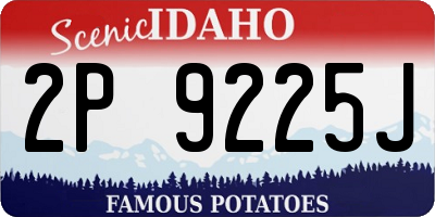 ID license plate 2P9225J